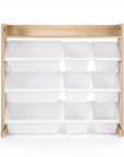 - Kids Toy Box Organiser with 9 Storage Bins – White & Wooden Keezi Kids Baby & Kids > Kid's Furniture > Toy Boxes