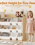 - Kids Toy Box Organiser with 9 Storage Bins – White & Wooden Keezi Kids Baby & Kids > Kid's Furniture > Toy Boxes