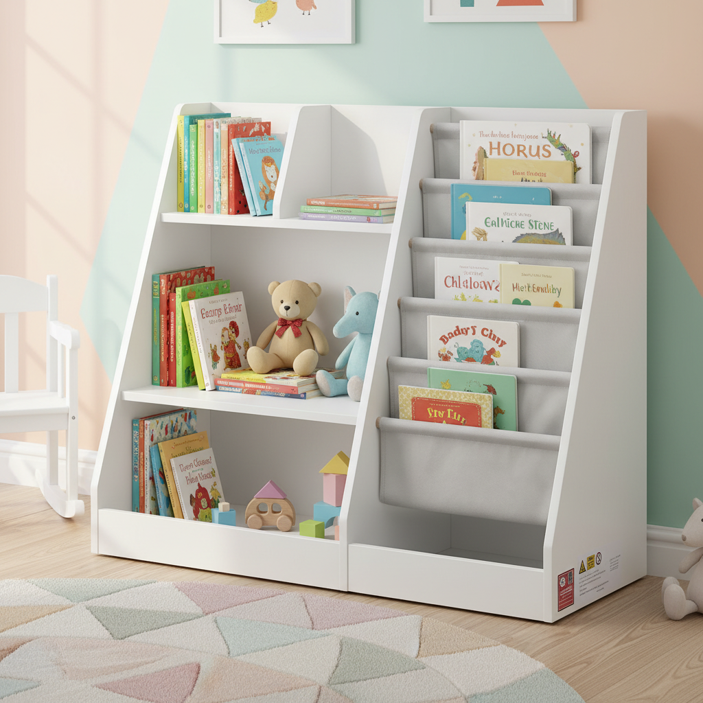 - Kids Bookshelf &amp; Toy Storage Organiser with Book Display Keezi Baby &amp; Kids > Kid's Furniture > Kid's Bookcases &amp; Shelves