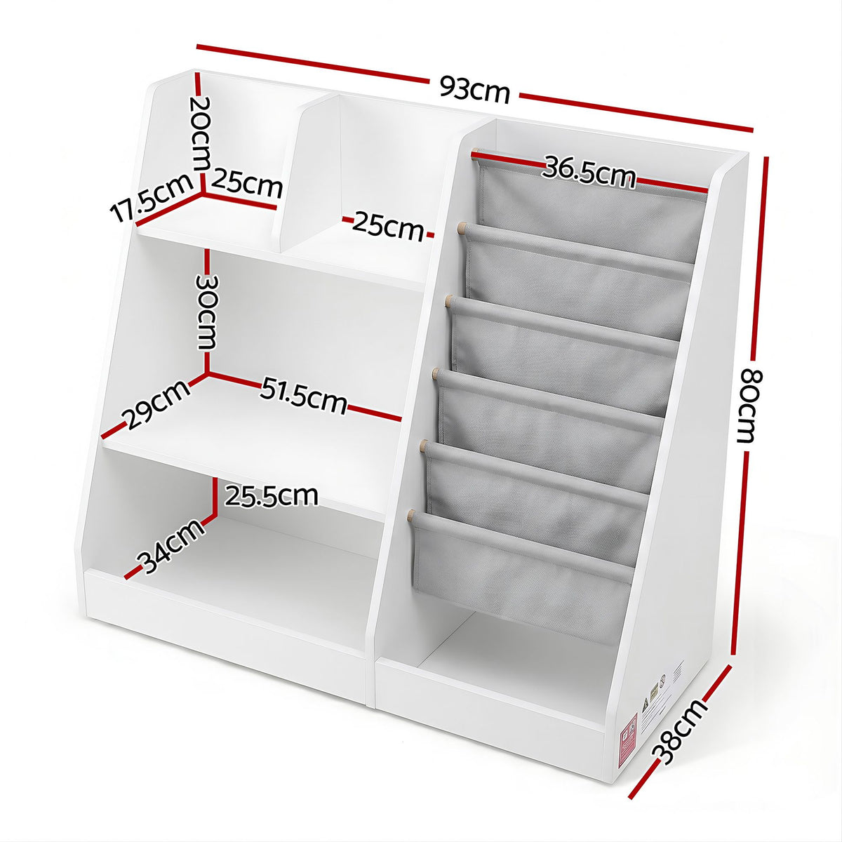 - Kids Bookshelf &amp; Toy Storage Organiser with Book Display Keezi Baby &amp; Kids > Kid's Furniture > Kid's Bookcases &amp; Shelves