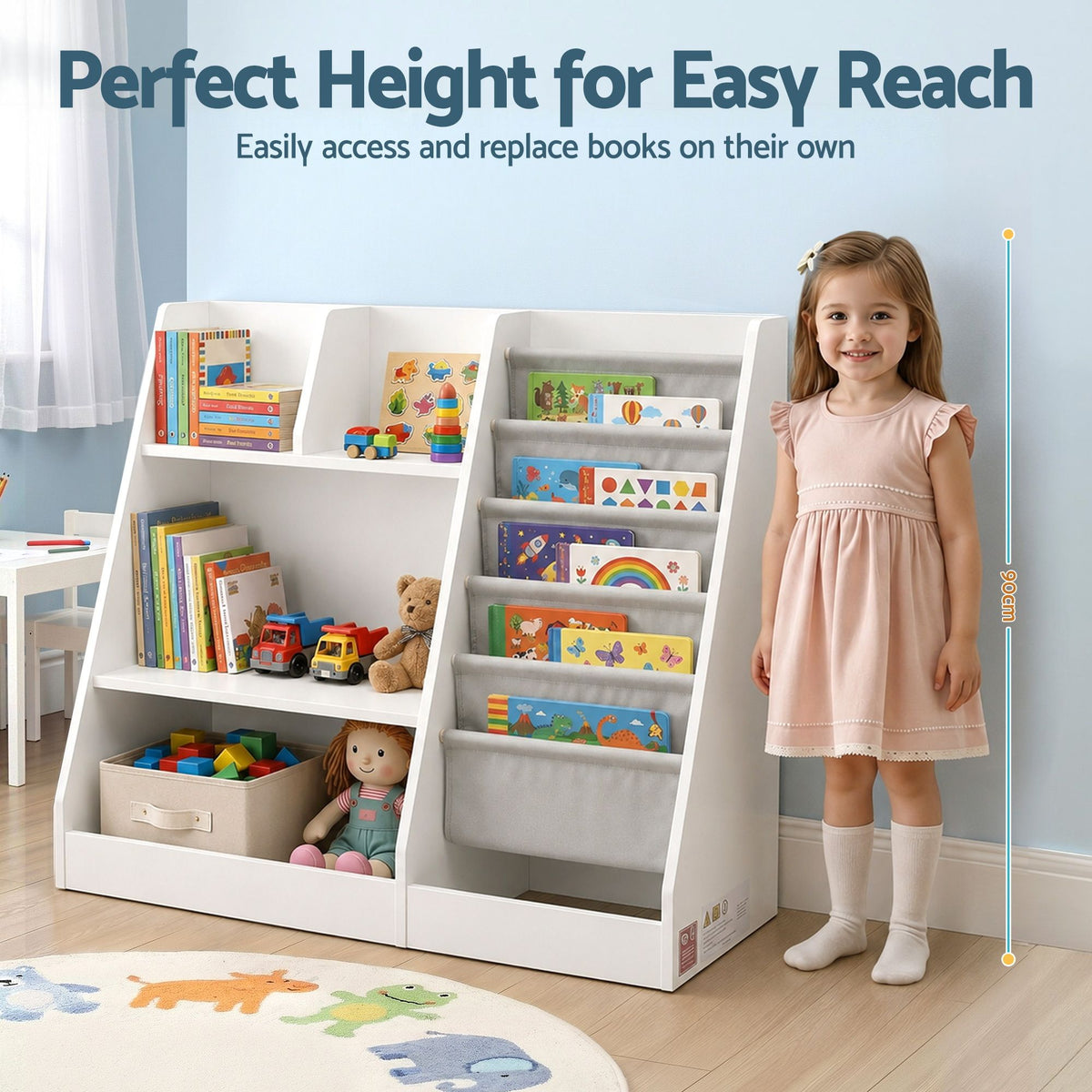 - Kids Bookshelf &amp; Toy Storage Organiser with Book Display Keezi Baby &amp; Kids > Kid's Furniture > Kid's Bookcases &amp; Shelves