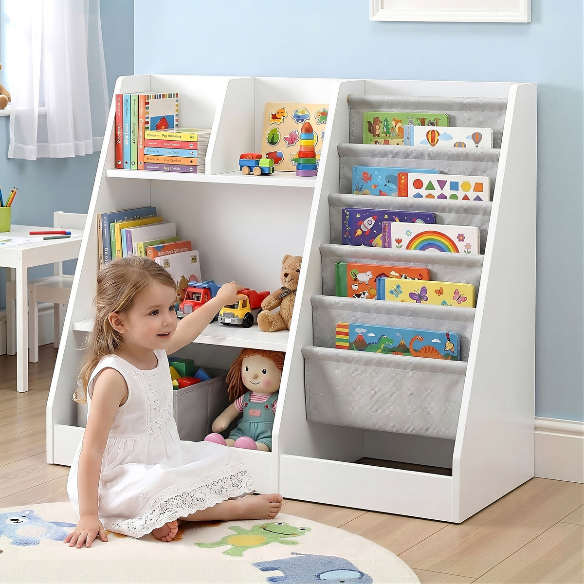 - Kids Bookshelf &amp; Toy Storage Organiser with Book Display Keezi Baby &amp; Kids > Kid's Furniture > Kid's Bookcases &amp; Shelves