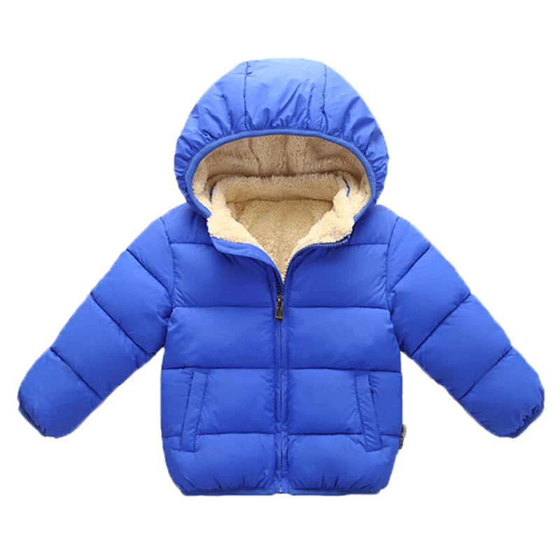 Blue - Winter Thick Hooded Jacket Baby Stork