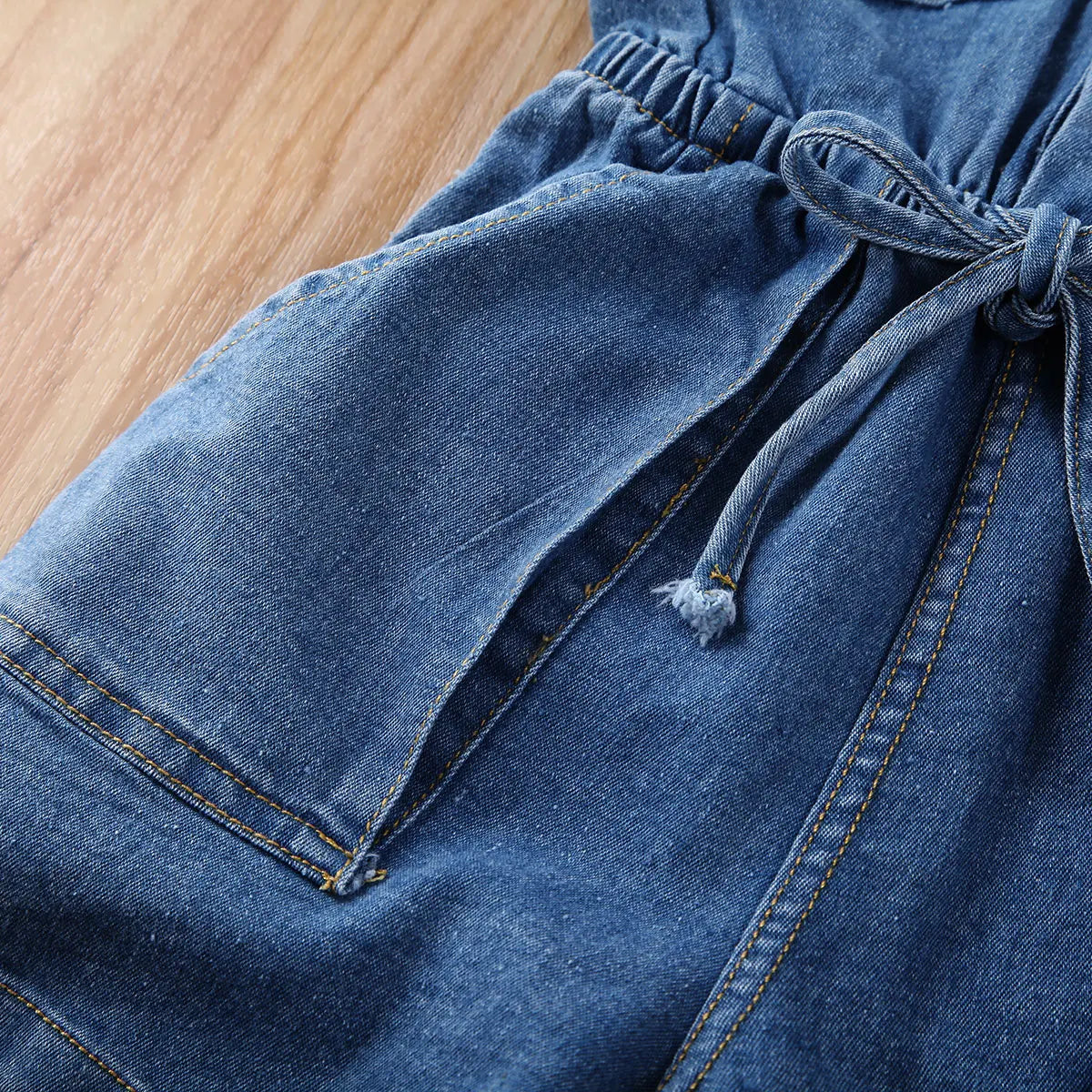 - Denim Button-Up Romper Baby Stork