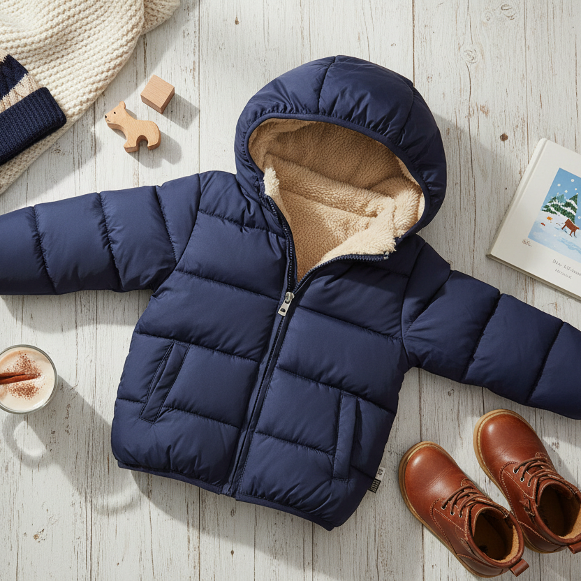 - Winter Thick Hooded Jacket Baby Stork