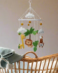 - Luxury Felt Baby Mobile - Jungle Safari Nursery Mobiles Baby Stork Baby Mobile
