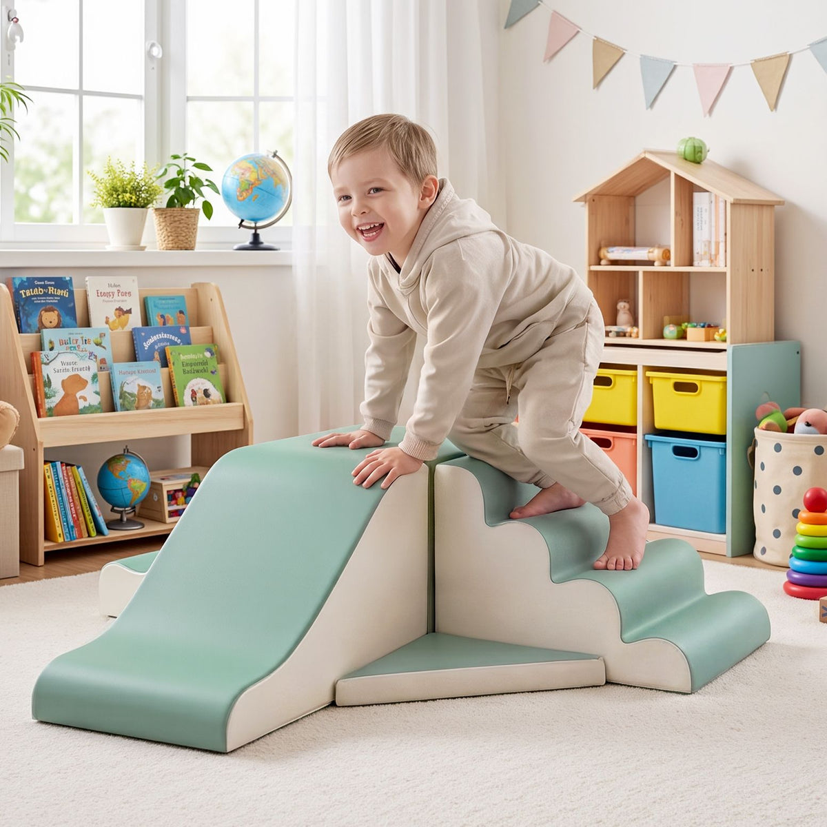 - Keezi Kids Climbing Blocks 4-Piece Foam Toddler Playset Soft Indoor Climbing Toy Rocker Baby Stork Baby &amp; Kids > Baby &amp; Kid's Toys > Activity Toys