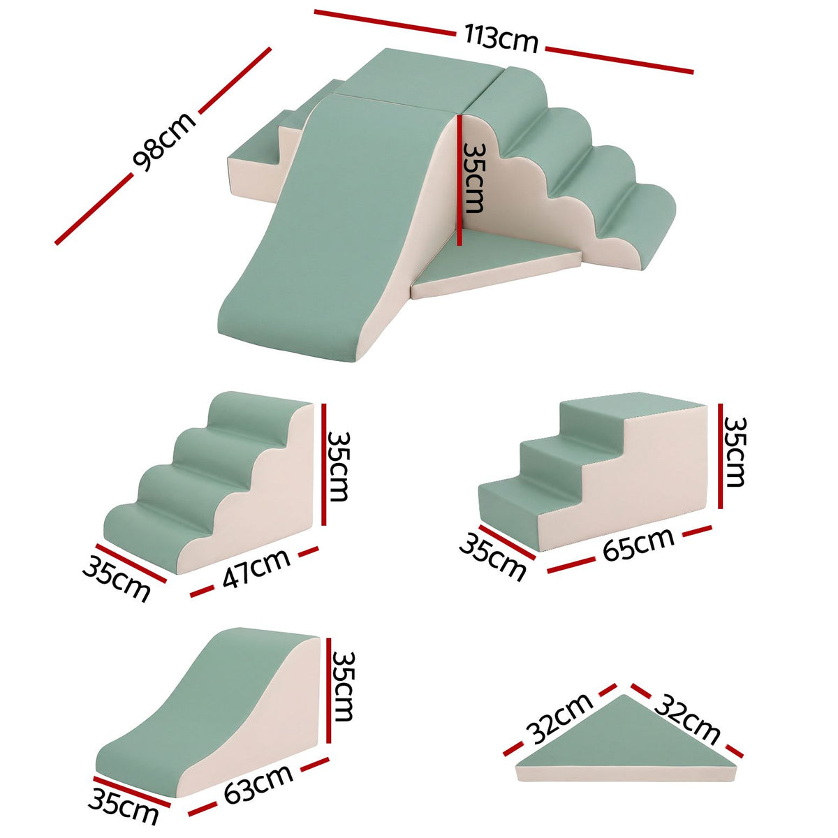 - Keezi Kids Climbing Blocks 4-Piece Foam Toddler Playset Soft Indoor Climbing Toy Rocker Baby Stork Baby &amp; Kids > Baby &amp; Kid's Toys > Activity Toys
