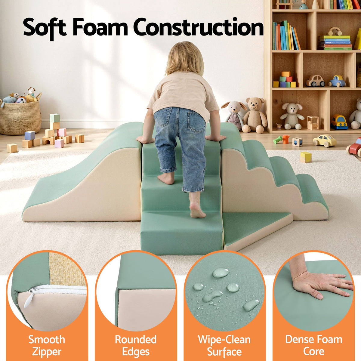 - Keezi Kids Climbing Blocks 4-Piece Foam Toddler Playset Soft Indoor Climbing Toy Rocker Baby Stork Baby &amp; Kids > Baby &amp; Kid's Toys > Activity Toys