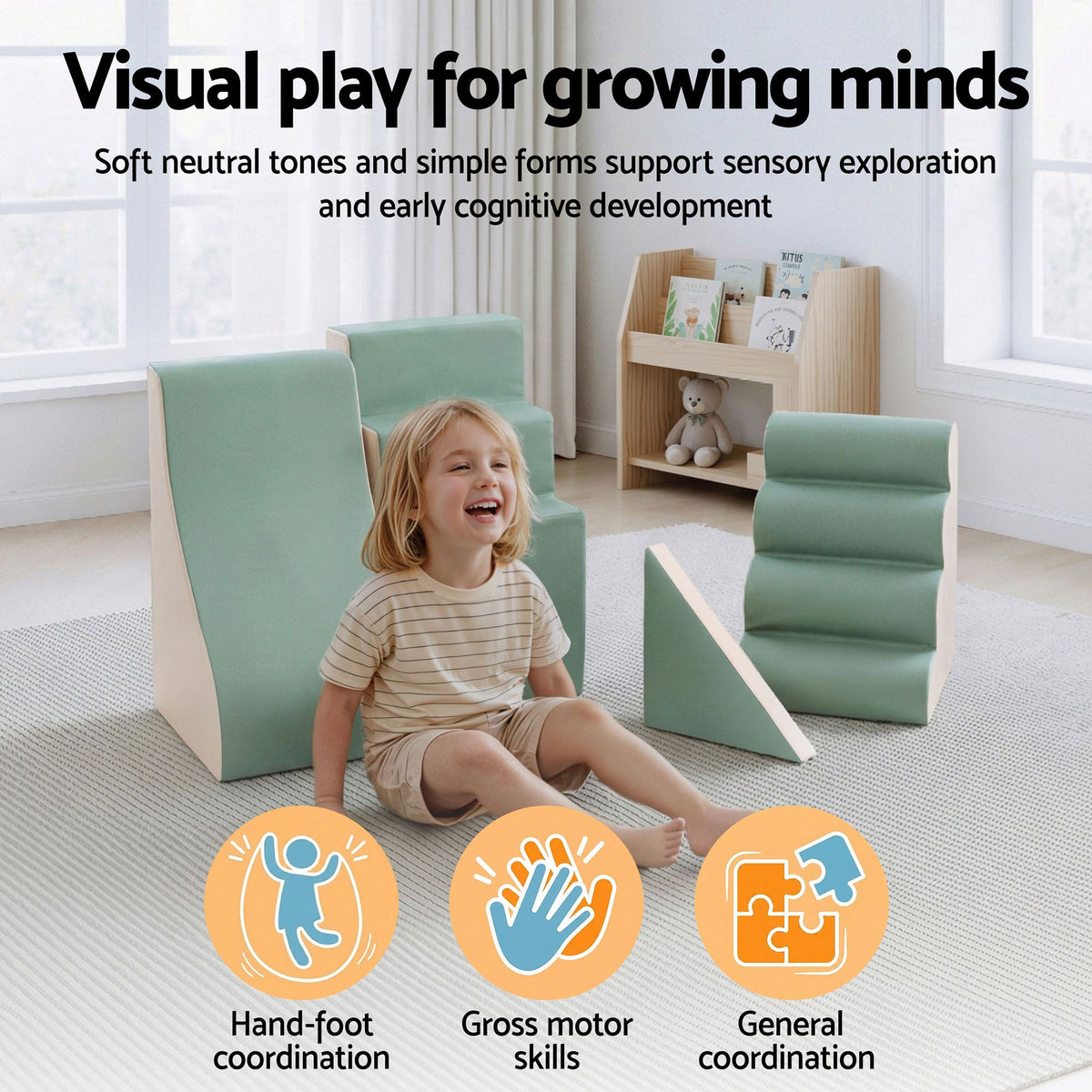 - Keezi Kids Climbing Blocks 4-Piece Foam Toddler Playset Soft Indoor Climbing Toy Rocker Baby Stork Baby &amp; Kids > Baby &amp; Kid's Toys > Activity Toys