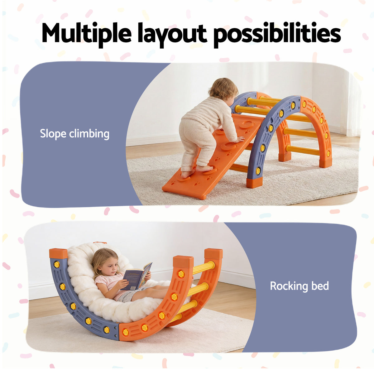 - Keezi Kids Climbing Frame with Slide &amp; Pikler Arch Baby Stork Baby &amp; Kids > Baby &amp; Kid's Toys > Activity Toys