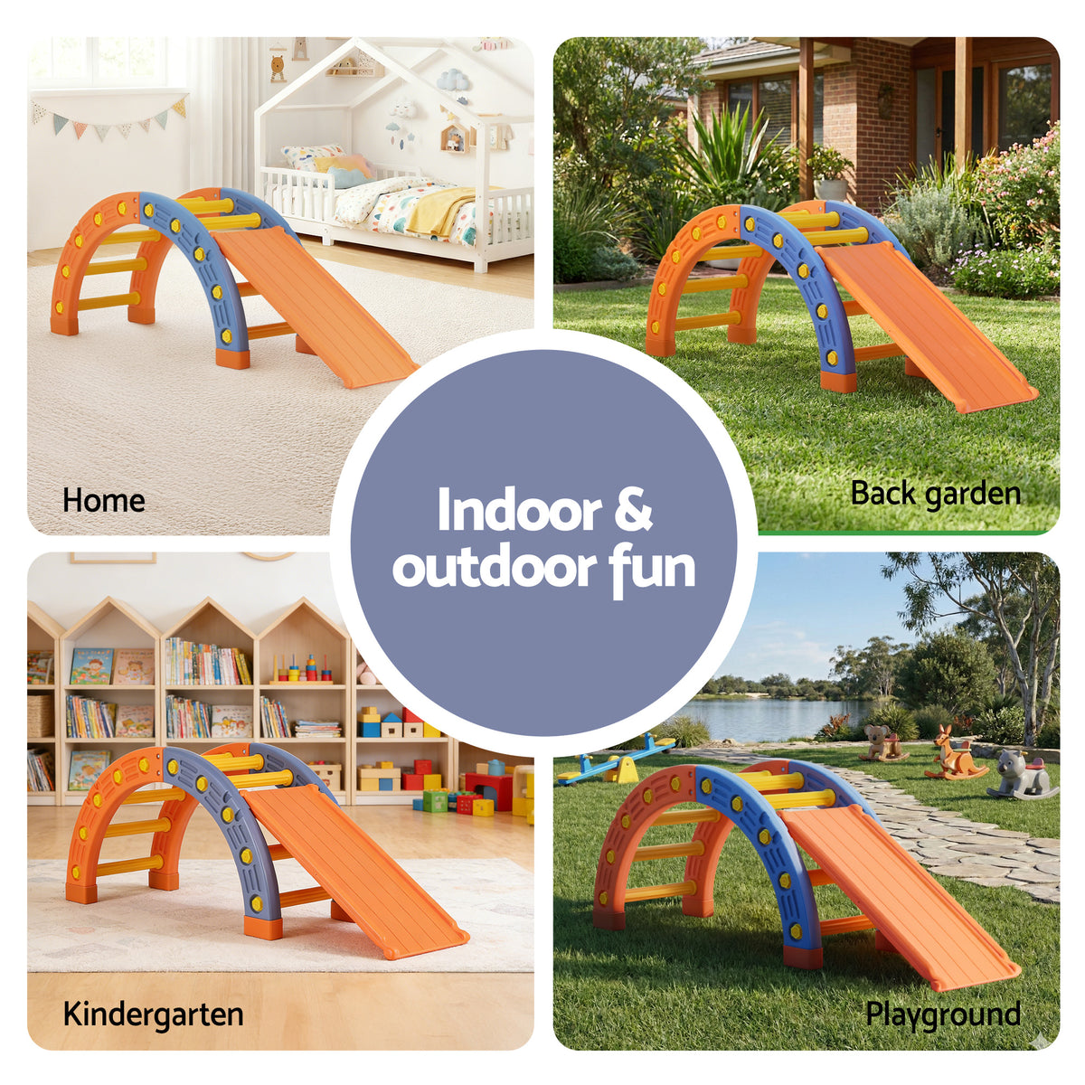 - Keezi Kids Climbing Frame with Slide &amp; Pikler Arch Baby Stork Baby &amp; Kids > Baby &amp; Kid's Toys > Activity Toys