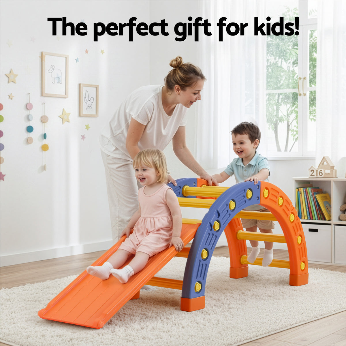 - Keezi Kids Climbing Frame with Slide &amp; Pikler Arch Baby Stork Baby &amp; Kids > Baby &amp; Kid's Toys > Activity Toys