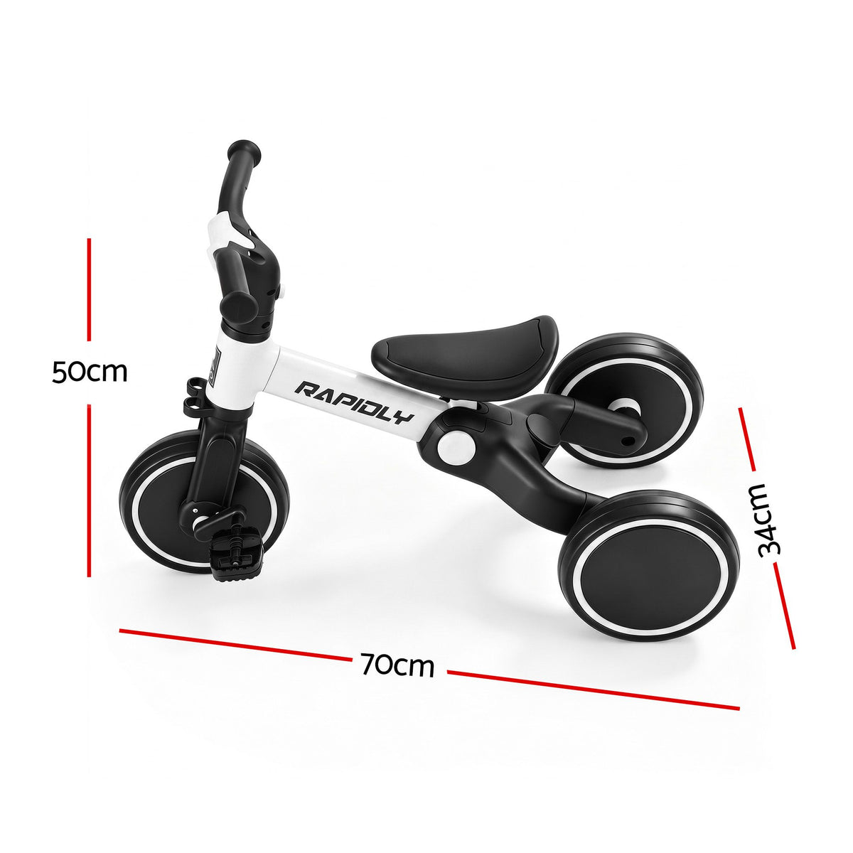 - RIGO Tricycle Bike, Kids Bike with 3 wheels, Carbon Steel 70cm White Baby Stork Baby &amp; Kids > Ride On Cars, Go-karts &amp; Bikes > Bikes &amp; Scooters