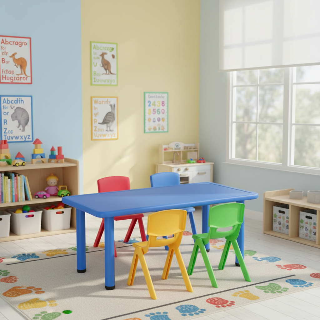 - 5 Piece Kids Activity Table &amp; 4 Chairs Set Keezi Baby &amp; Kids > Kid's Furniture > Kid's Tables, Chairs &amp; Seats