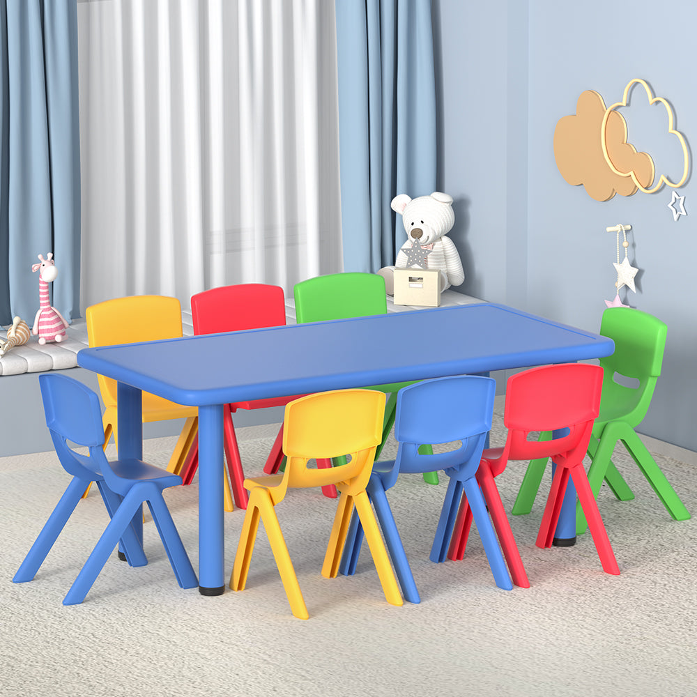 - 9 Piece Kids Activity Table &amp; 8 Chairs Set Keezi Baby &amp; Kids > Kid's Furniture > Kid's Desks