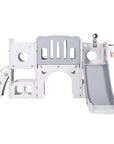 - Keezi Kids Slide Play Centre with Ball Hoop - Grey & White KINGSTON Baby & Kids > Baby & Kid's Toys > Outdoor Play Equipment