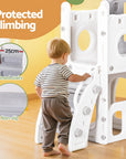 - Keezi Kids Slide Play Centre with Ball Hoop - Grey & White KINGSTON Baby & Kids > Baby & Kid's Toys > Outdoor Play Equipment