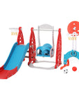 - Kids 6-in-1 Slide & Swing Set | Basketball Hoop, Football Goal & Ring Toss | Indoor & Outdoor Play Keezi Baby & Kids > Baby & Kid's Toys > Outdoor Play Equipment