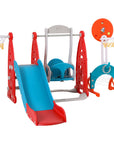 - Kids 6-in-1 Slide & Swing Set | Basketball Hoop, Football Goal & Ring Toss | Indoor & Outdoor Play Keezi Baby & Kids > Baby & Kid's Toys > Outdoor Play Equipment