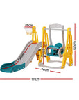 - Kids Slide & Swing Set with Basketball Hoop | 3-in-1 Outdoor Playset Keezi Baby & Kids > Baby & Kid's Toys > Outdoor Play Equipment