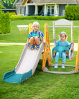 - Kids Slide & Swing Set with Basketball Hoop | 3-in-1 Outdoor Playset Keezi Baby & Kids > Baby & Kid's Toys > Outdoor Play Equipment