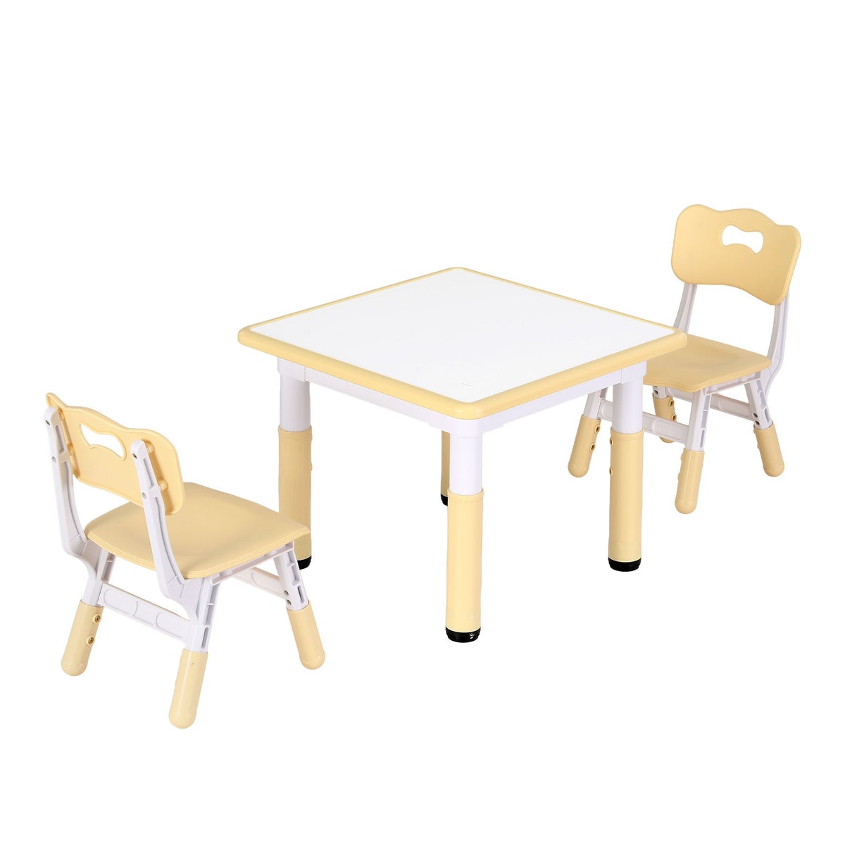 - Adjustable Kids Activity Table &amp; 2 Chairs Set - Yellow Keezi Baby &amp; Kids > Kid's Furniture > Kid's Tables, Chairs &amp; Seats