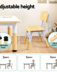 - Kids Height Adjustable Table with 4 Chairs | Yellow and White Keezi Baby & Kids > Kid's Furniture > Kid's Tables, Chairs & Seats