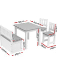 - Kids Activity Table Set with Chairs and Storage Bench | White and Grey Baby Stork Baby & Kids > Kid's Furniture > Kid's Tables, Chairs & Seats