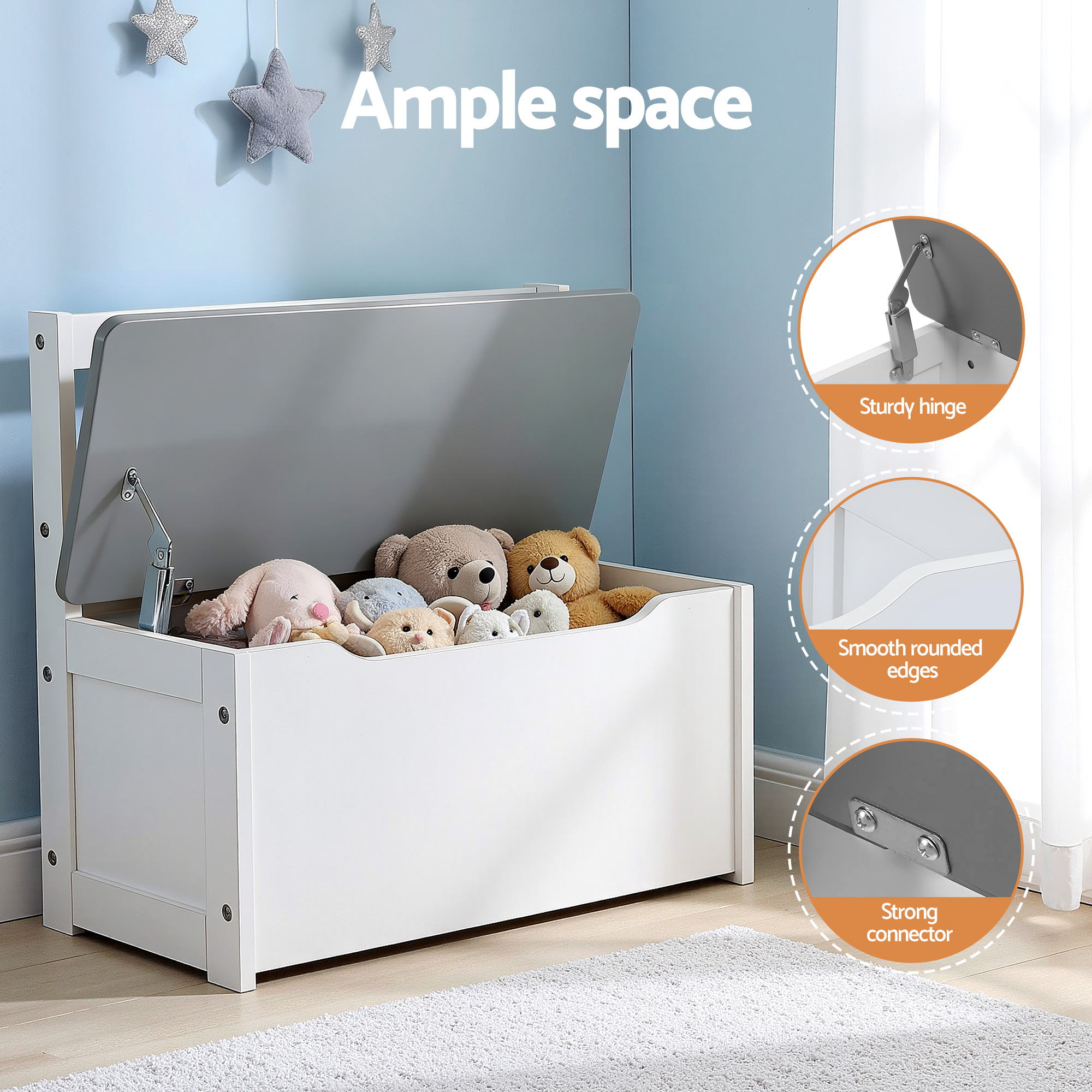 - Kids Activity Table Set with Chairs and Storage Bench | White and Grey Baby Stork Baby & Kids > Kid's Furniture > Kid's Tables, Chairs & Seats