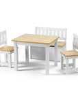 - Activity Table Set with Chairs and Storage Bench | White and Natural Baby Stork Baby & Kids > Kid's Furniture > Kid's Tables, Chairs & Seats