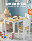 - Activity Table Set with Chairs and Storage Bench | White and Natural Baby Stork Baby & Kids > Kid's Furniture > Kid's Tables, Chairs & Seats