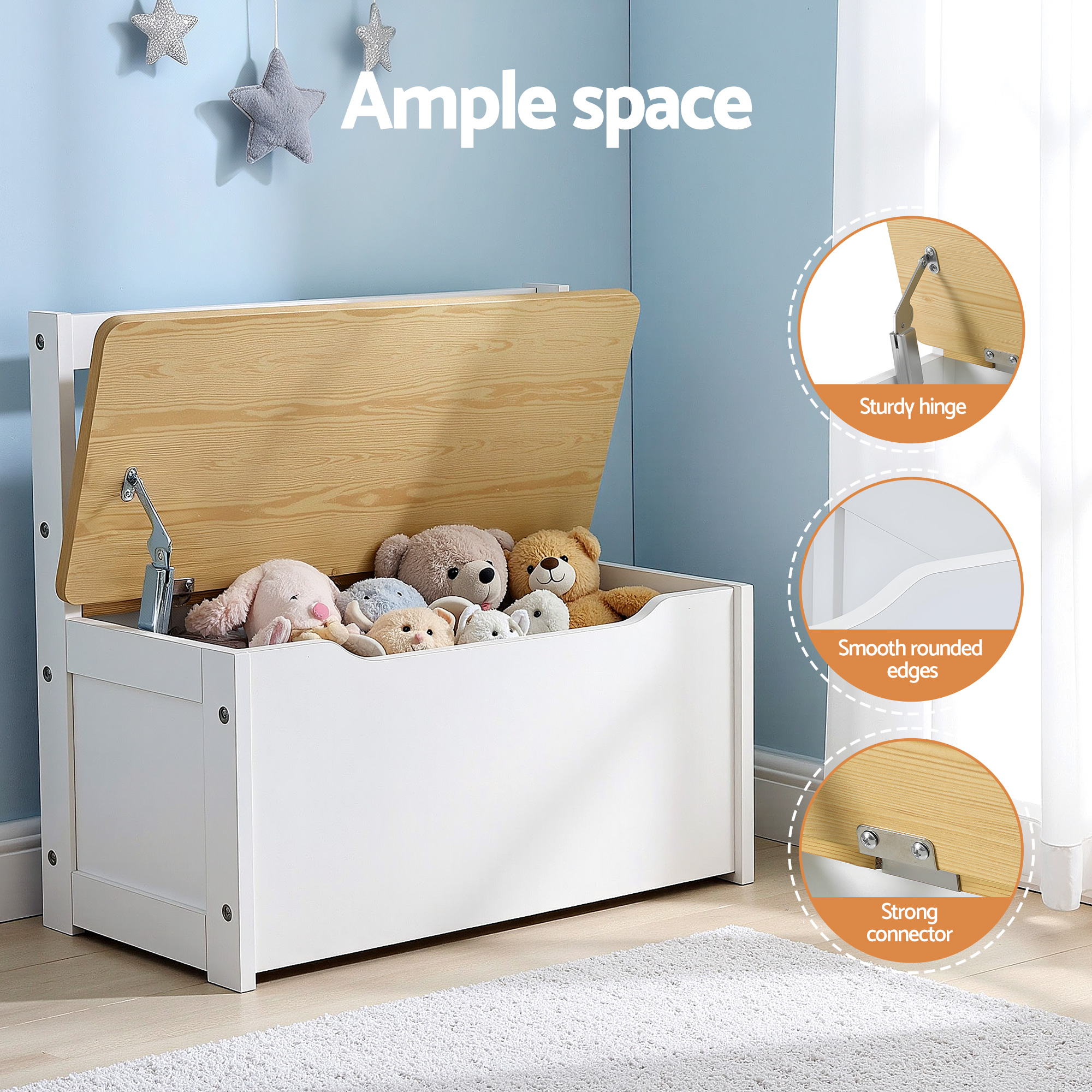 - Activity Table Set with Chairs and Storage Bench | White and Natural Baby Stork Baby & Kids > Kid's Furniture > Kid's Tables, Chairs & Seats