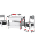 - Kids Table and Chair Set with Storage, Reversible Whiteboard & Blackboard | 2 Chairs Baby Stork Baby & Kids > Kid's Furniture > Kid's Tables, Chairs & Seats