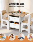 - Kids Table and Chair Set with Storage Drawers | White and Natural Baby Stork Baby & Kids > Kid's Furniture > Kid's Tables, Chairs & Seats