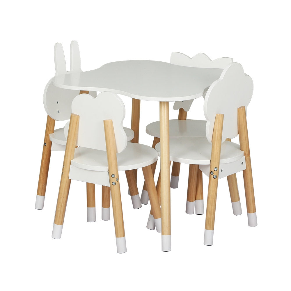 - Kids 5-Piece Table & Chair Set – Rabbit, Flower, Cloud & Butterfly Chairs Keezi Kids Furniture > Outdoor > Outdoor Dining Sets