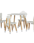 - Kids 5-Piece Table & Chair Set – Rabbit, Flower, Cloud & Butterfly Chairs Keezi Kids Furniture > Outdoor > Outdoor Dining Sets