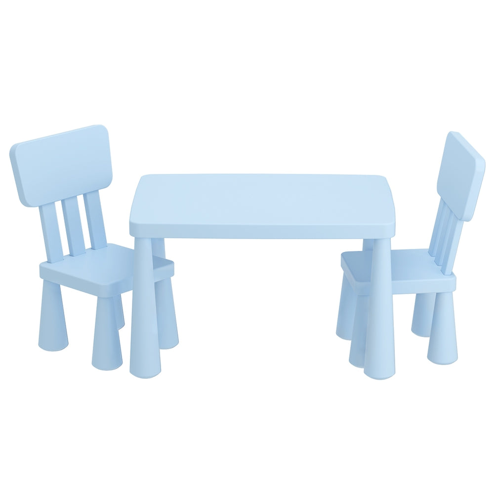 - Keezi Kids Table & 2 Chairs Set - Blue Keezi Baby & Kids > Kid's Furniture > Kid's Tables, Chairs & Seats
