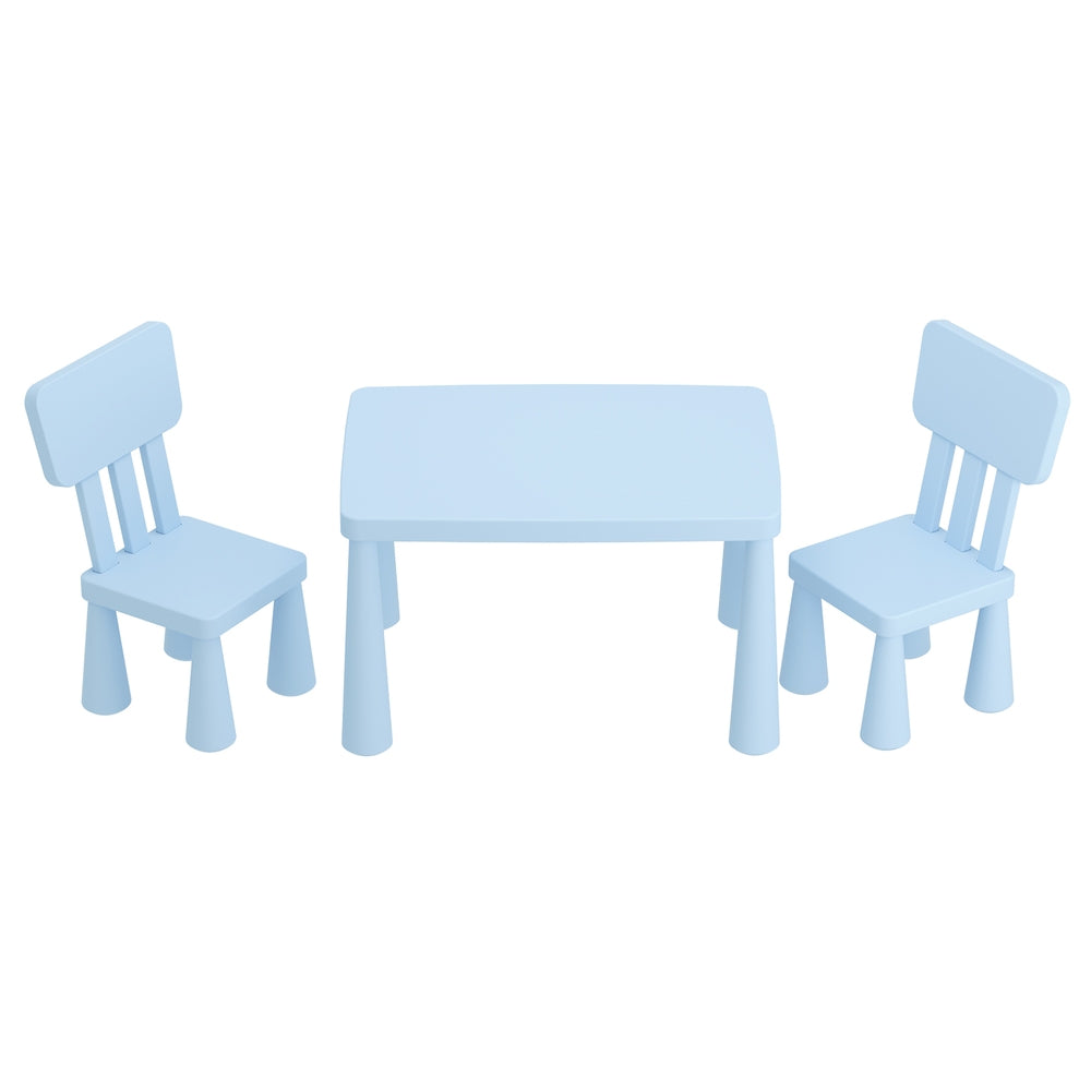 - Keezi Kids Table &amp; 2 Chairs Set - Blue Keezi Baby &amp; Kids > Kid's Furniture > Kid's Tables, Chairs &amp; Seats
