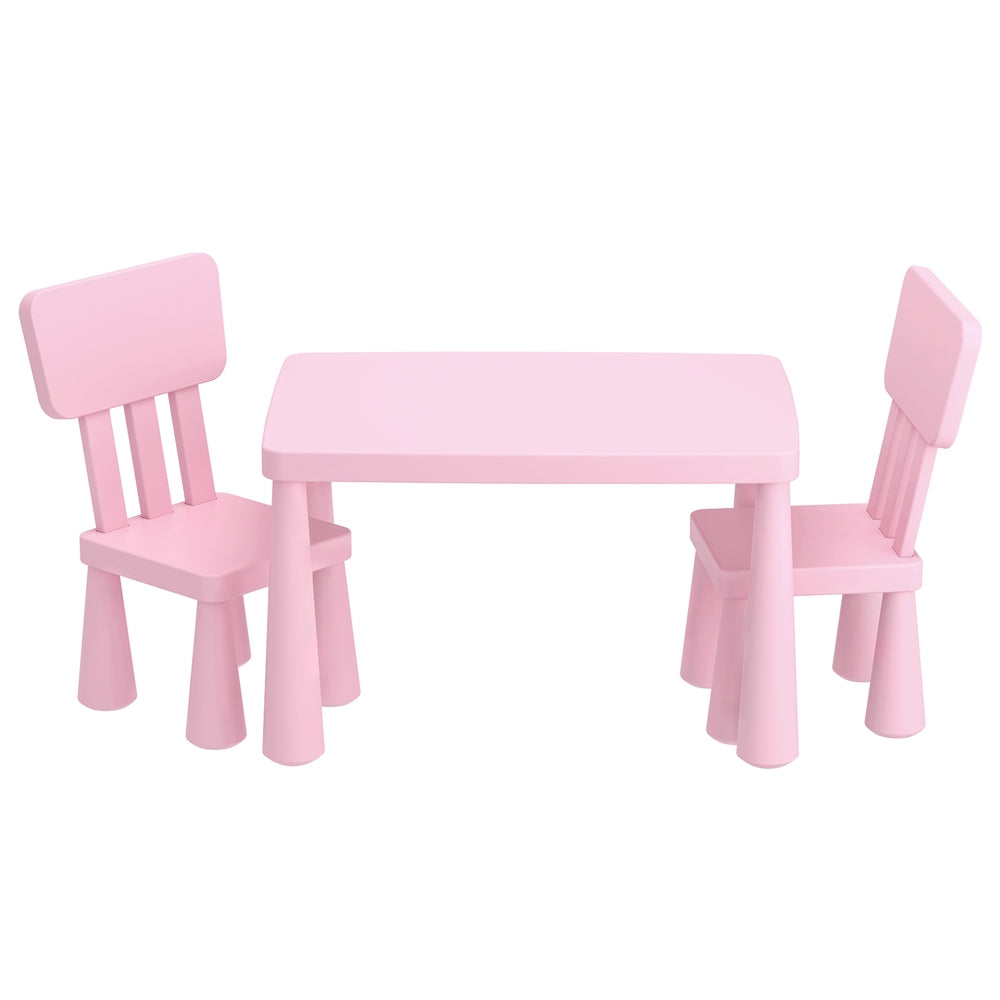 - Keezi Kids Table & 2 Chairs Set - Pink Keezi Baby & Kids > Kid's Furniture > Kid's Tables, Chairs & Seats