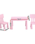- Keezi Kids Table & 2 Chairs Set - Pink Keezi Baby & Kids > Kid's Furniture > Kid's Tables, Chairs & Seats