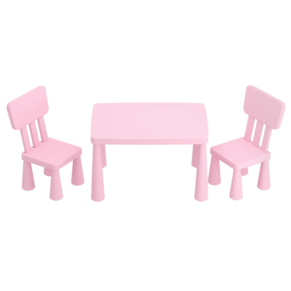 - Keezi Kids Table &amp; 2 Chairs Set - Pink Keezi Baby &amp; Kids > Kid's Furniture > Kid's Tables, Chairs &amp; Seats
