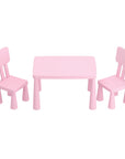 - Keezi Kids Table & 2 Chairs Set - Pink Keezi Baby & Kids > Kid's Furniture > Kid's Tables, Chairs & Seats