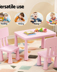 - Keezi Kids Table & 2 Chairs Set - Pink Keezi Baby & Kids > Kid's Furniture > Kid's Tables, Chairs & Seats