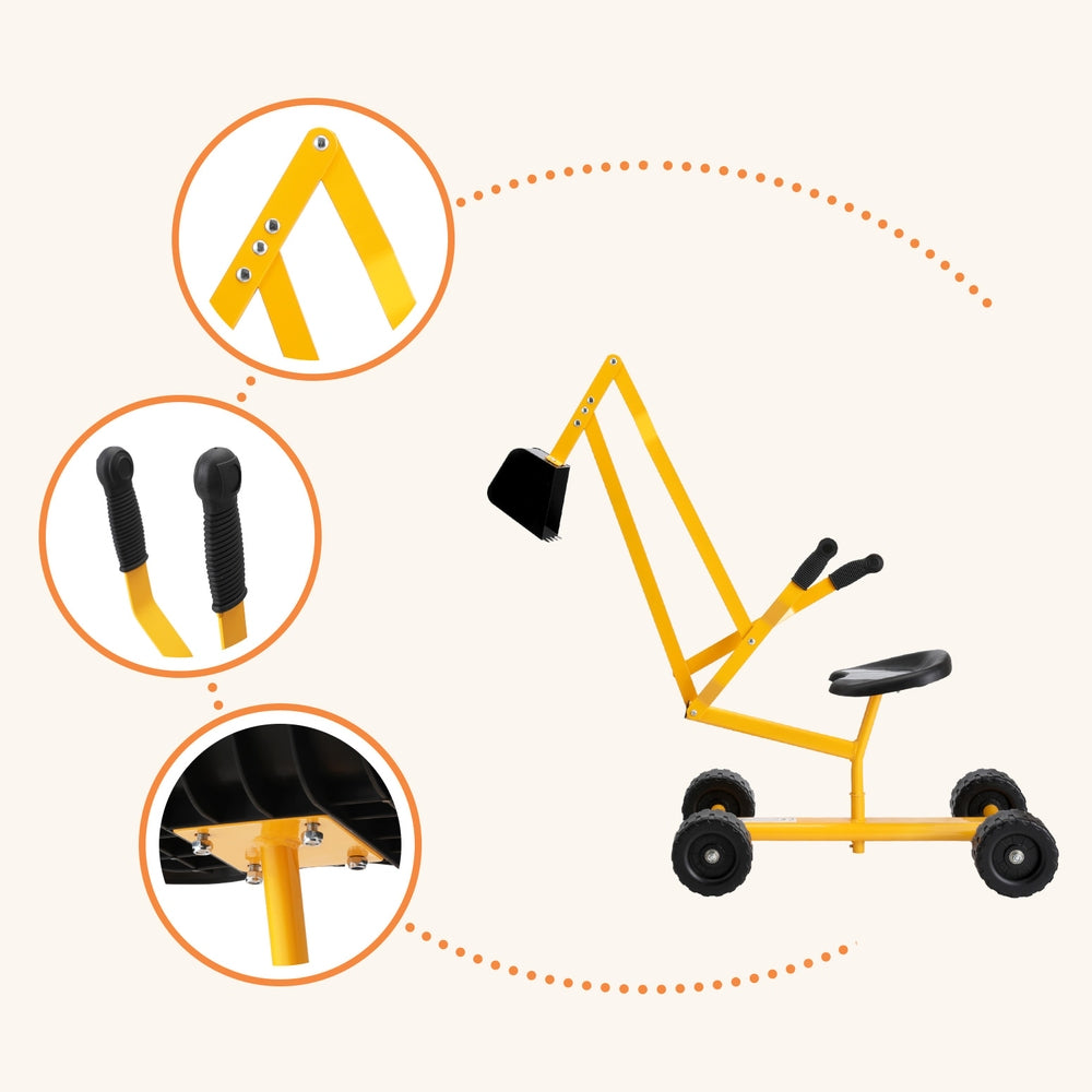 - Keezi Kids Ride On Car Digger Bulldozer Sandpit Play Toys Rotate Seat Yellow Baby Stork Baby &amp; Kids > Baby &amp; Kid's Toys > Pretend Play