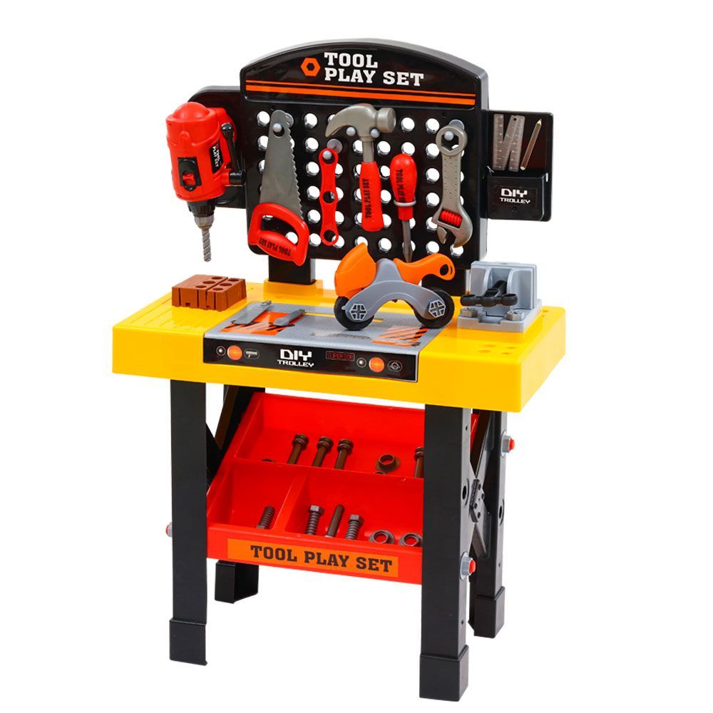 - Keezi Kids Pretend Workbench DIY Tools 54 Piece Children Role Play Toys Black Baby Stork Baby &amp; Kids > Baby &amp; Kid's Toys > Pretend Play