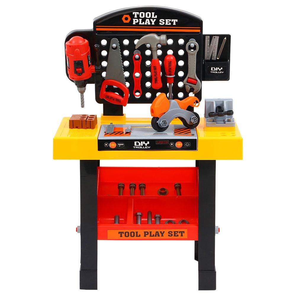 - Keezi Kids Pretend Workbench DIY Tools 54 Piece Children Role Play Toys Black Baby Stork Baby &amp; Kids > Baby &amp; Kid's Toys > Pretend Play
