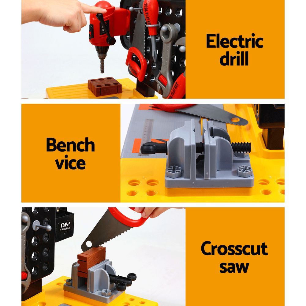 - Keezi Kids Pretend Workbench DIY Tools 54 Piece Children Role Play Toys Black Baby Stork Baby &amp; Kids > Baby &amp; Kid's Toys > Pretend Play