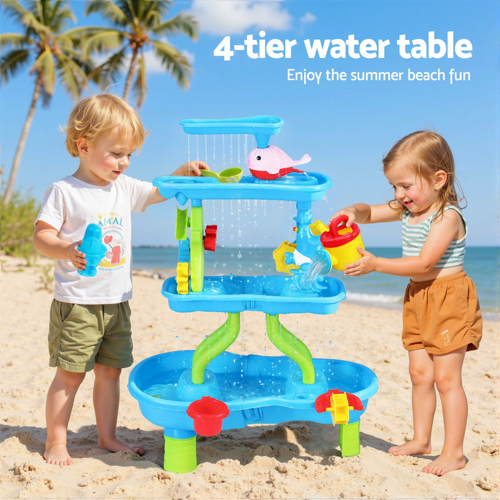 - Sand and Water Table – 4-Tier Waterfall Play Set Keezi Baby & Kids > Baby & Kid's Toys > Building Toys
