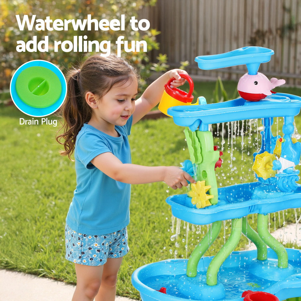 - Sand and Water Table – 4-Tier Waterfall Play Set Keezi Baby & Kids > Baby & Kid's Toys > Building Toys